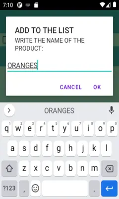 Grocery Shopping List android App screenshot 2